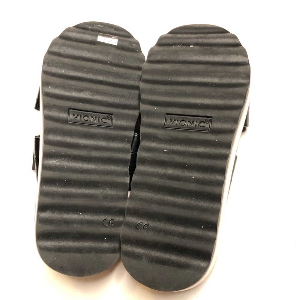 Vionic Brandie platform slide black white sandals - Picture 8 of 11